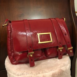 Michael Kors Red Messenger Leather Bag